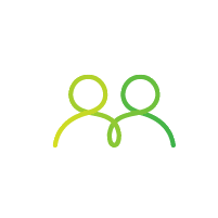 Green icon showing two people next to each other.
